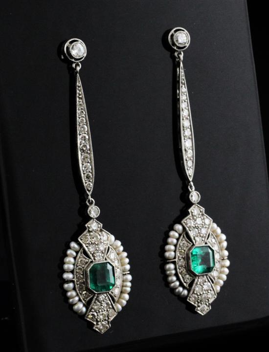 A pair of Belle Epoque diamond