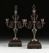 A PAIR OF BELLE EPOQUE BRONZE