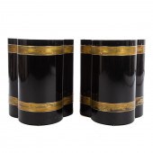 A PAIR OF BERNARD ROHNE LACQUE