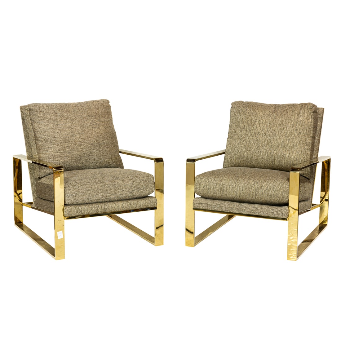 A PAIR OF BERNHARDT LACQUERED BRASS