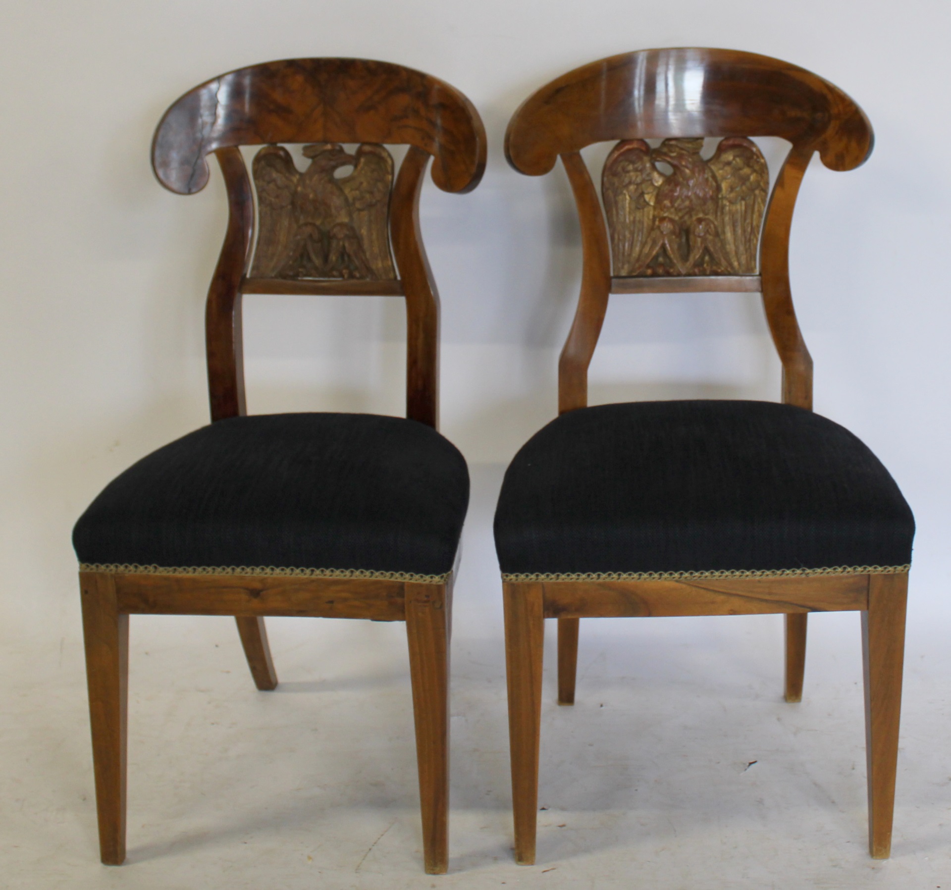 A PAIR OF BIEDERMEIER CHAIRS WITH