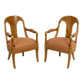 A PAIR OF BIEDERMEIER SIDE CHA