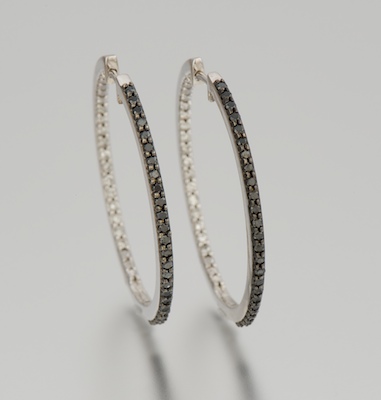 A Pair of Black and White Diamond