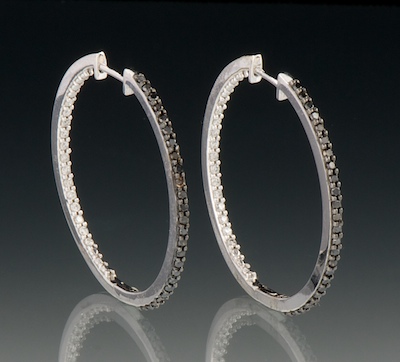 A Pair of Black and White Diamond