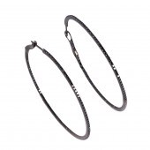A PAIR OF BLACK DIAMOND AND BL