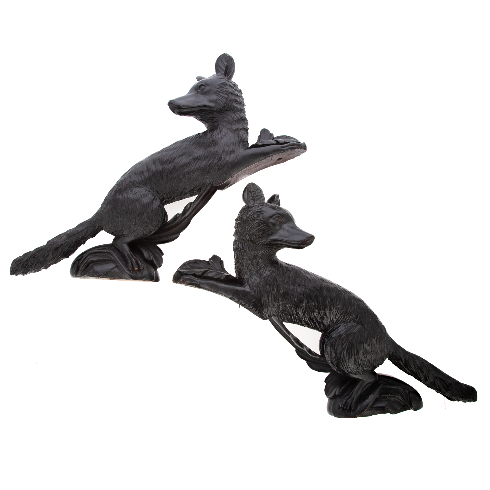 A PAIR OF BLACK FOREST CARVED