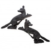 A PAIR OF BLACK FOREST CARVED