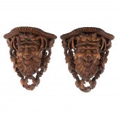 A PAIR OF BLACK FOREST STYLE S