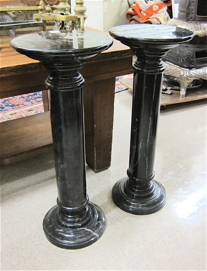 A PAIR OF BLACK ITALIAN MARQUINA