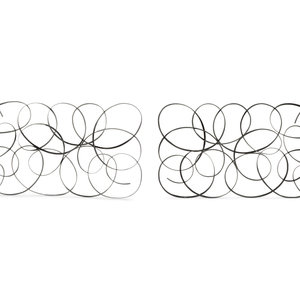 A Pair of Black Painted Metal