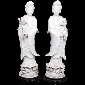 A Pair of Blanc-De-Chine Figures