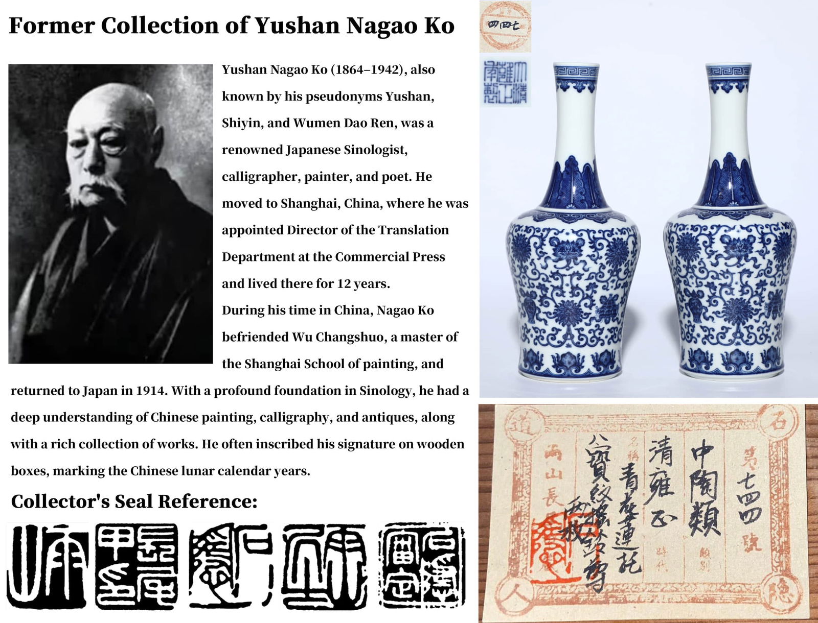 A PAIR OF BLUE AND WHITE 'BABAO'