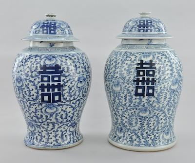 A Pair of Blue on White Chinese
