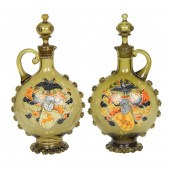 A PAIR OF BOHEMIAN ARMORIAL EN