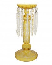 A PAIR OF BOHEMIAN CUT-GLASS L