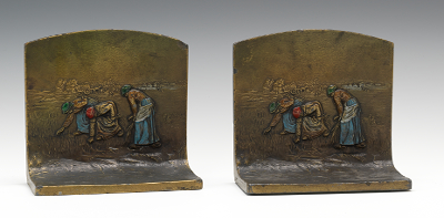 A Pair of Bookends after Millet's