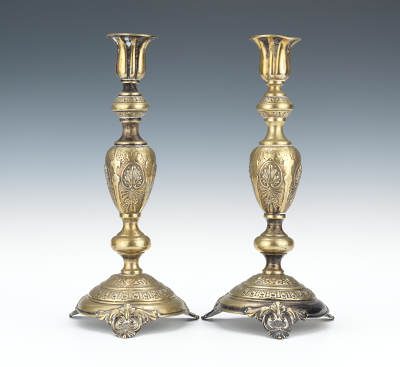 A Pair of Brass Candlesticks Prague