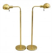 A PAIR OF BRASS HANSEN MID CEN