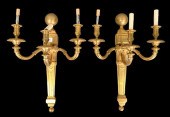A PAIR OF BRASS SCONCESA Pair