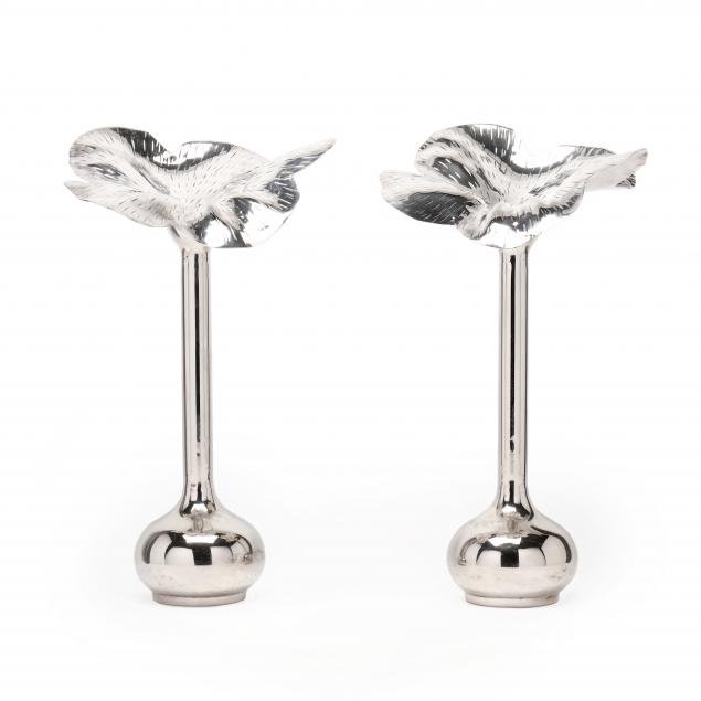 A PAIR OF BRAZILIAN SILVERPLATE