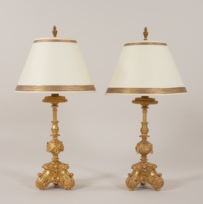 A Pair of Brightly Gilt