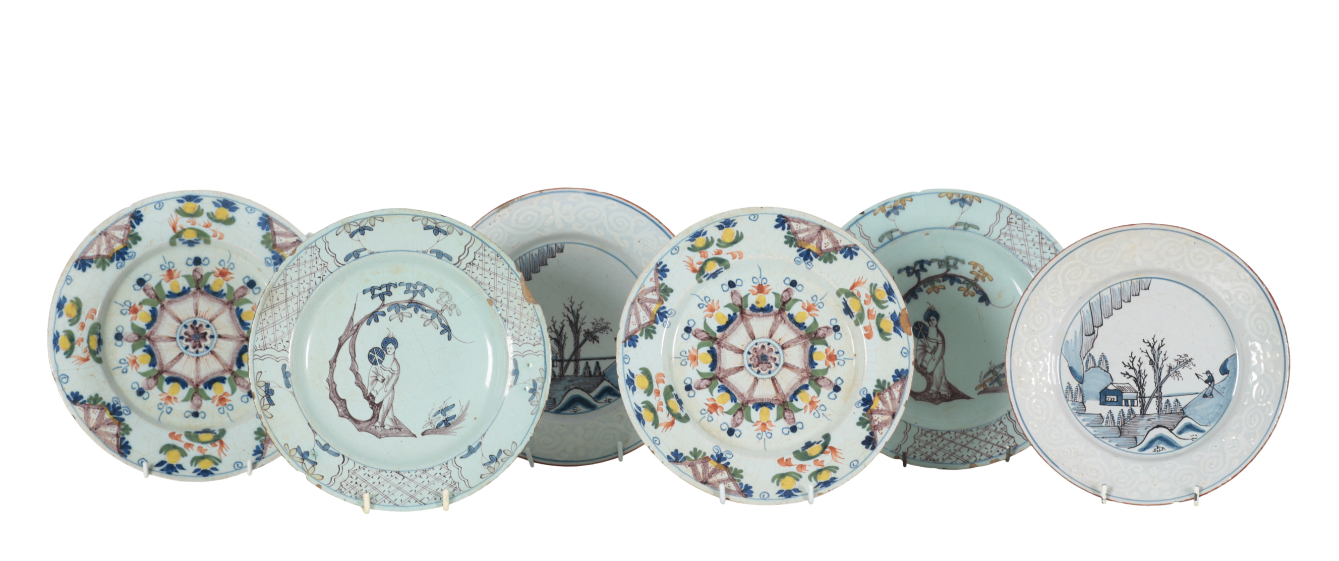 A PAIR OF BRISTOL POLYCHROME