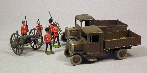 A pair of Brittains brown painted