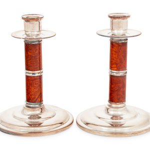 A Pair of Broggi Silver-Plate and