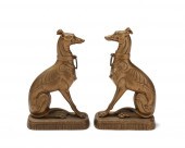 A PAIR OF BRONZE FIGURAL CHENE