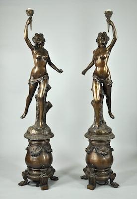 A Pair of Bronze Figural