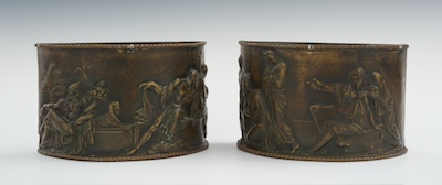 A Pair of Bronze Half Round