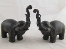 A pair of bronze models of