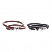 A PAIR OF BULGARI LEATHER CORD