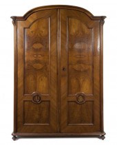 *A Pair of Burl Walnut Armoire