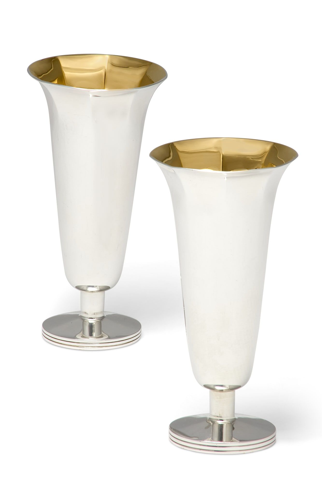 A PAIR OF BVLGARI STERLING SILVER