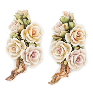A Pair of Capodimonte Porcelain