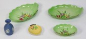 A pair of Carlton Ware leaf sh
