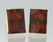 A Pair of Carnelian Intaglio a