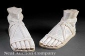 A Pair of Carrara Marble Feet