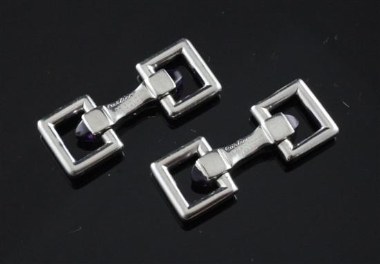 A pair of Cartier platinum and