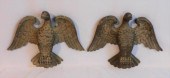 A PAIR OF CARVED POPLAR EAGLES