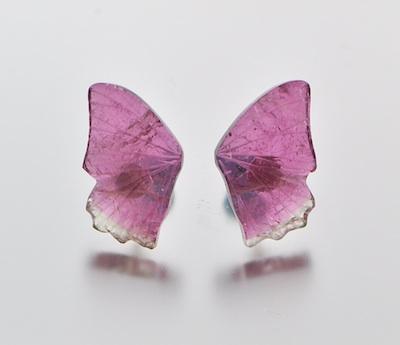 A Pair of Carved Tourmaline