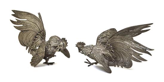 A Pair of Cast Brass Models of