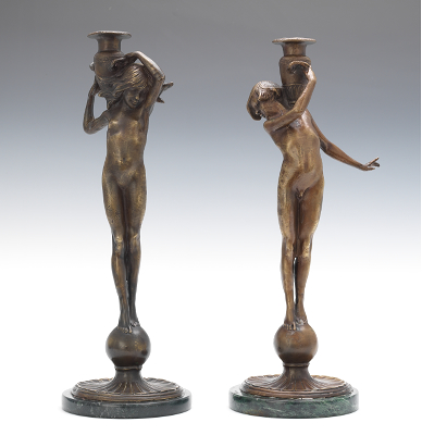 A Pair of Cast Bronze
