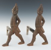A Pair of Cast Iron Hessian An