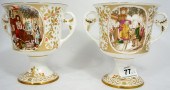 A pair of Caverswall China Chr