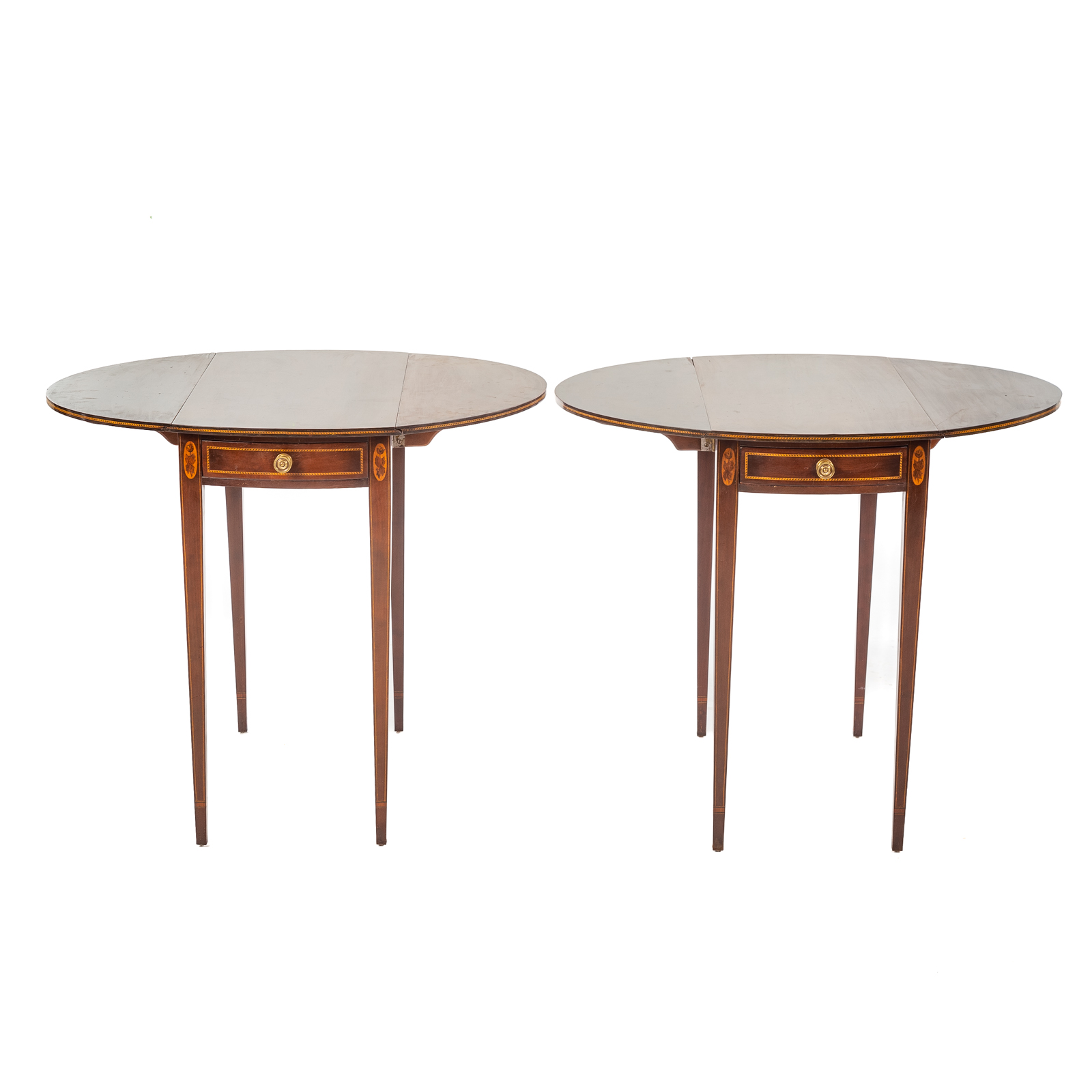 A PAIR OF CHARAK MAHOGANY INLAID