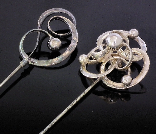 A pair of Charles Horner silver hat