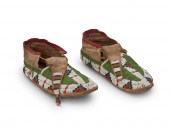 A PAIR OF CHEYENNE BEADED HIDE