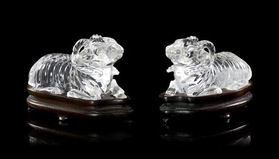 * A Pair of Chinese Rock Crystal